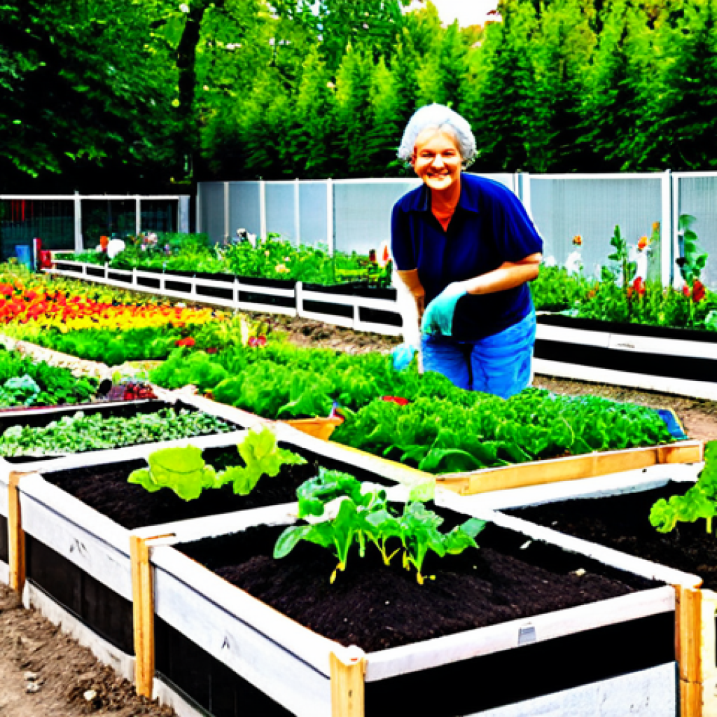 Community Garden & Composting**
"A vibrant community garden scene in Berlin, Germany. Residents are tending raised garden beds filled with vegetables and flowers. In the background, a well-maintained compost bin area with signage explaining proper composting techniques. People are smiling and engaged in gardening activities. Fully clothed, appropriate attire. Safe for work. Perfect anatomy, natural proportions. Professional photography, high quality, family-friendly."
**