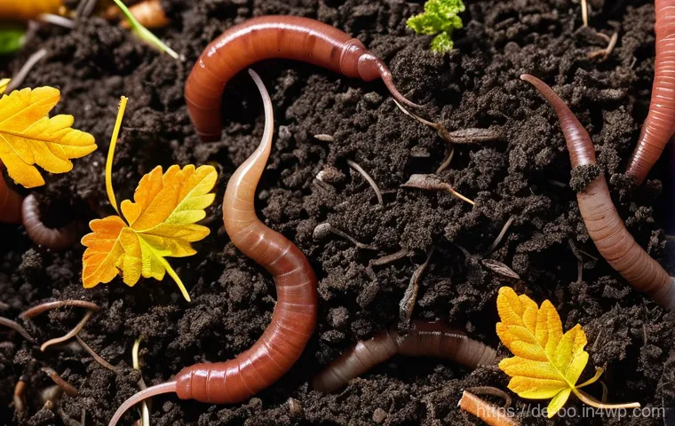 퇴비화 시스템의 품질 관리 방안 - **Prompt:** A close-up, vibrant and healthy compost pile. The compost is dark, rich brown to black i...