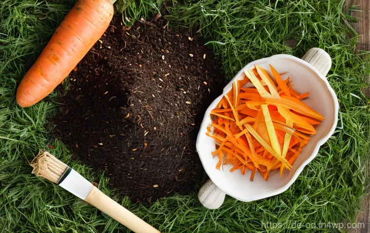 퇴비화 시스템의 품질 관리 방안 - **Prompt:** A dynamic scene of a person actively turning a compost pile with a long-handled compost ...